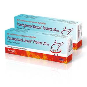 PANTOPRAZOL Dexcel Protect 20 mg magensaftres.Tab. Doppelpackung (2x 14St)