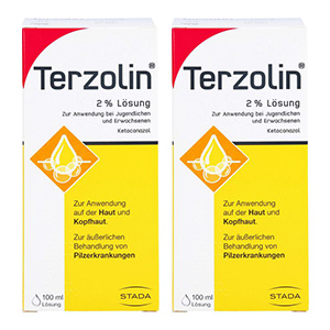 Terzolin® 2% Lösung gegen Schuppen und Juckreiz (2x 100ml)