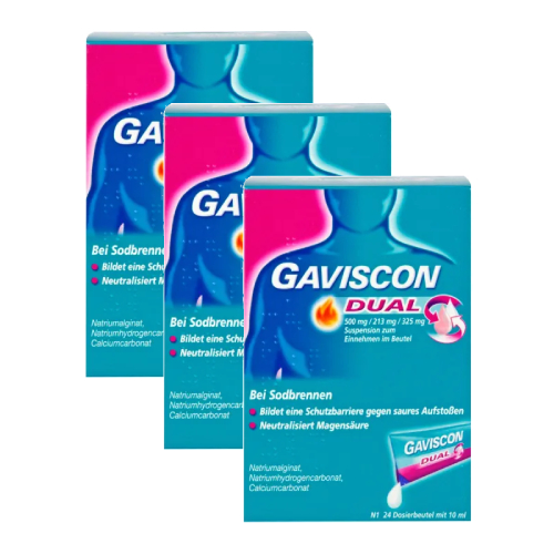 GAVISCON Dual 500mg/213mg/325mg Suspens.im Beutel (3x 240ml)