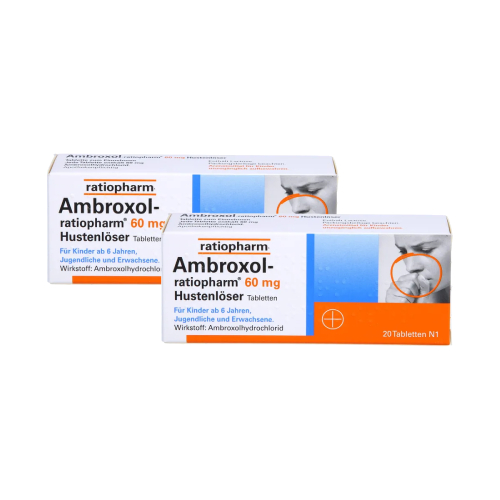 AMBROXOL-ratiopharm 60 mg Hustenlöser Tabletten Doppelpackung (2x20St)