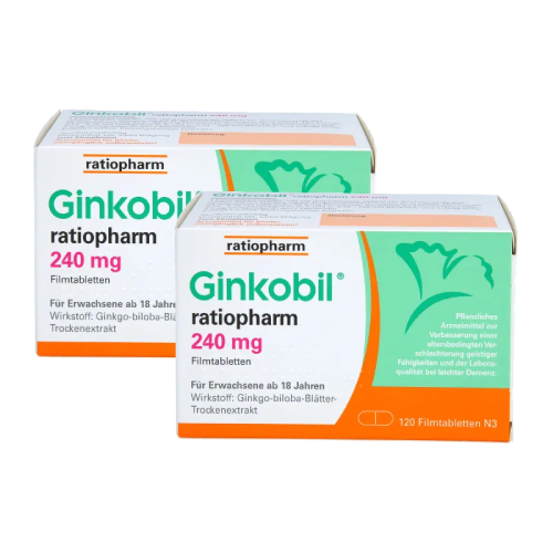 GINKOBIL-ratiopharm 240 mg Filmtabletten Doppelpackung (2x120St)