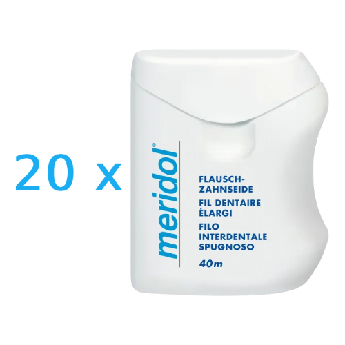 MERIDOL Flausch Zahnseide gewachst Set (20x40m)