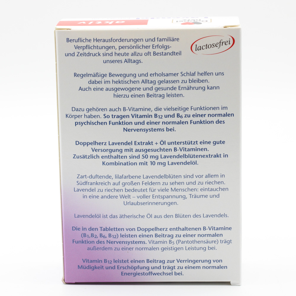 DOPPELHERZ Lavendel Extrakt+Öl Tabletten