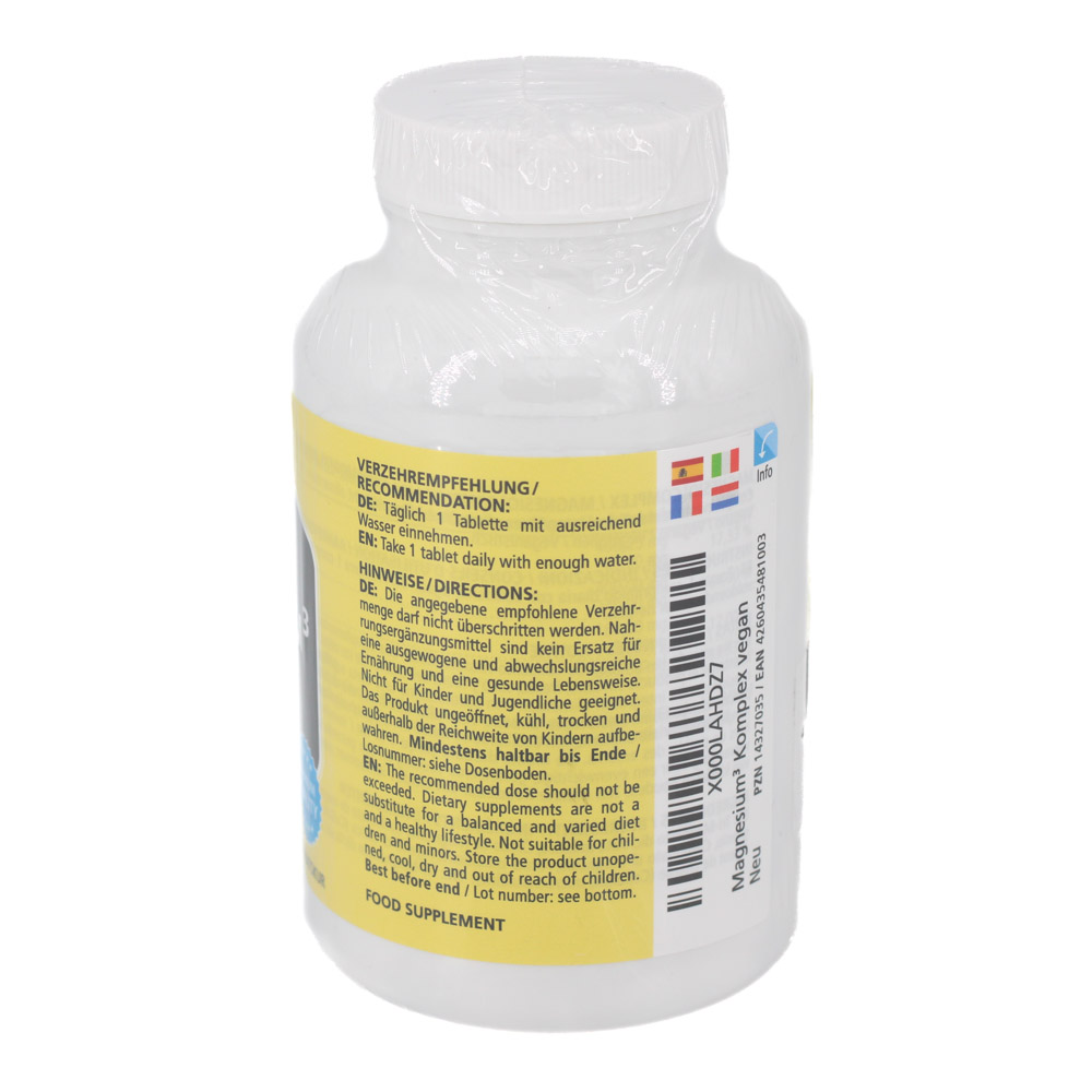 MAGNESIUM 350 mg Komplex Citrat/Oxid/Carbon.vegan