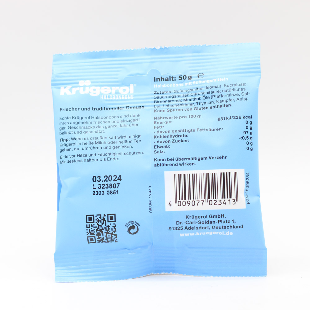 KRÜGEROL Halsbonbons zuckerfrei