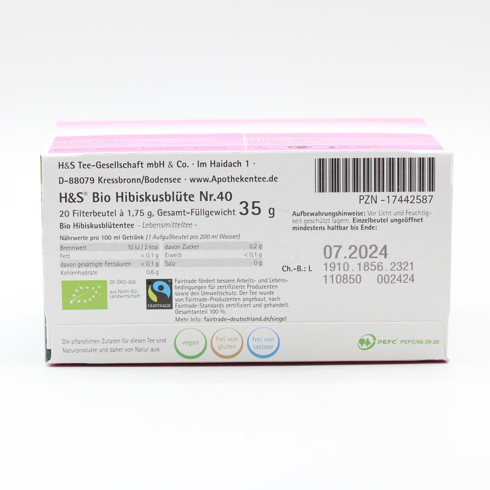 H&S Bio Hibiskusblüte Filterbeutel