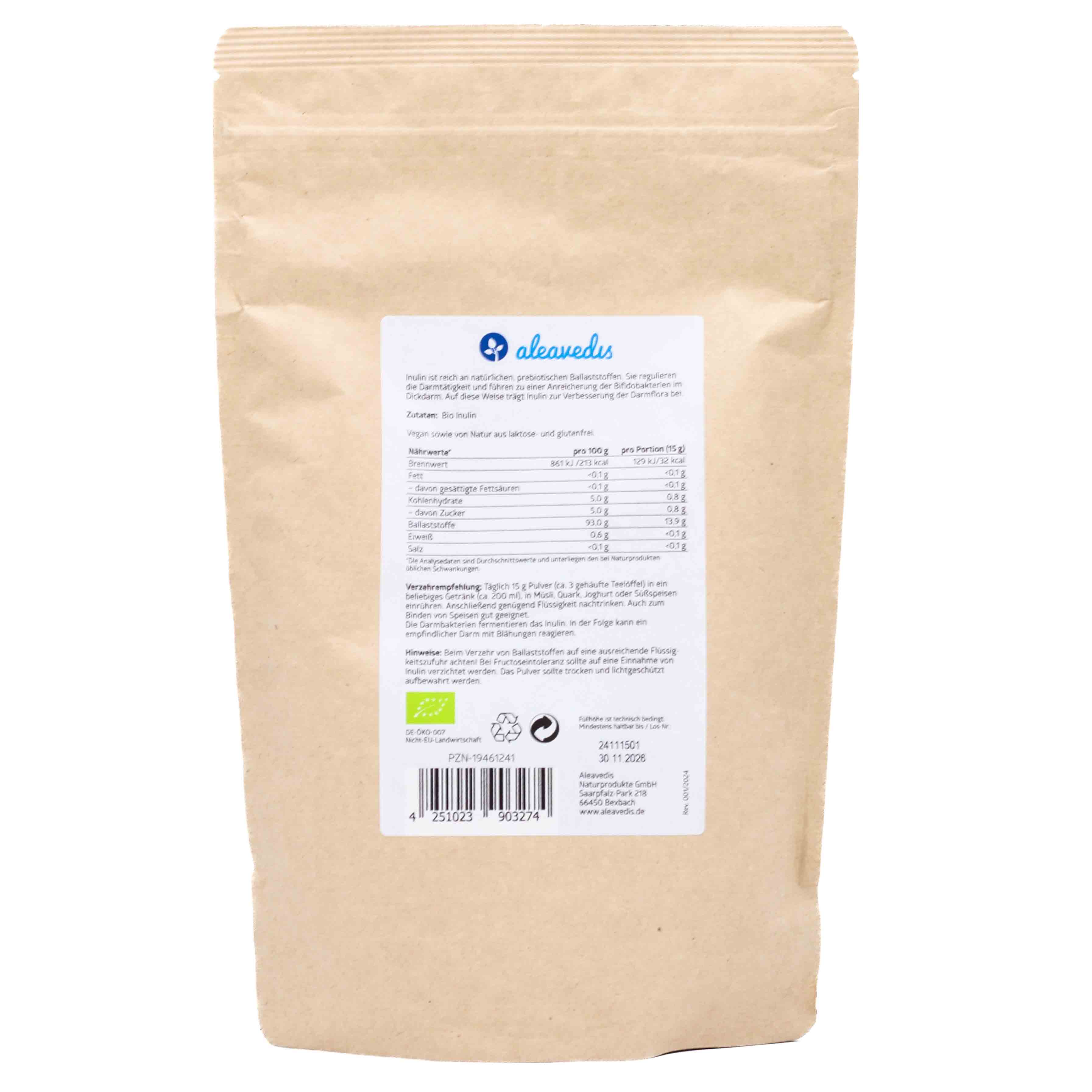 INULIN 100% Bio Pulver