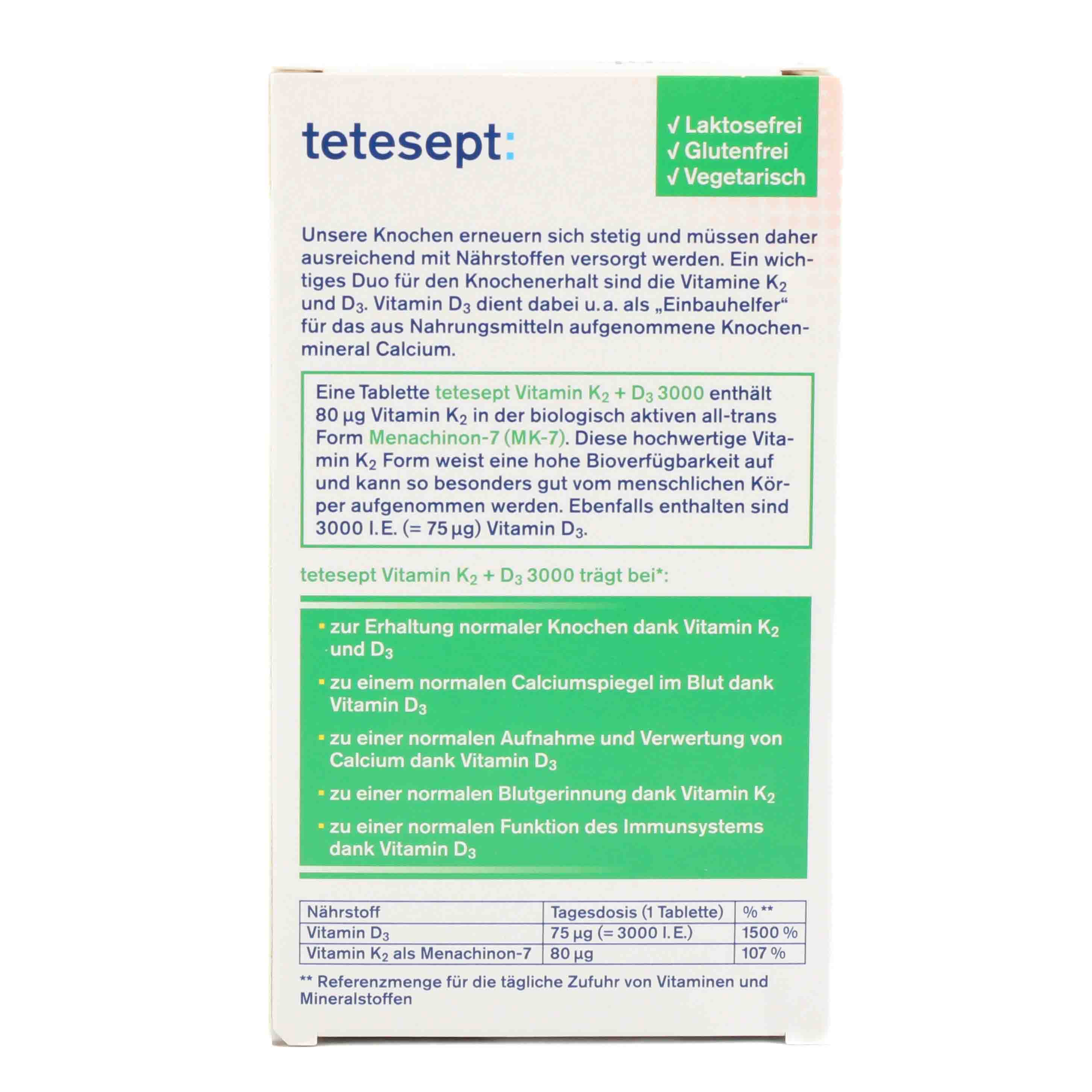 TETESEPT Vitamin K2+D3 3000 Filmtabletten