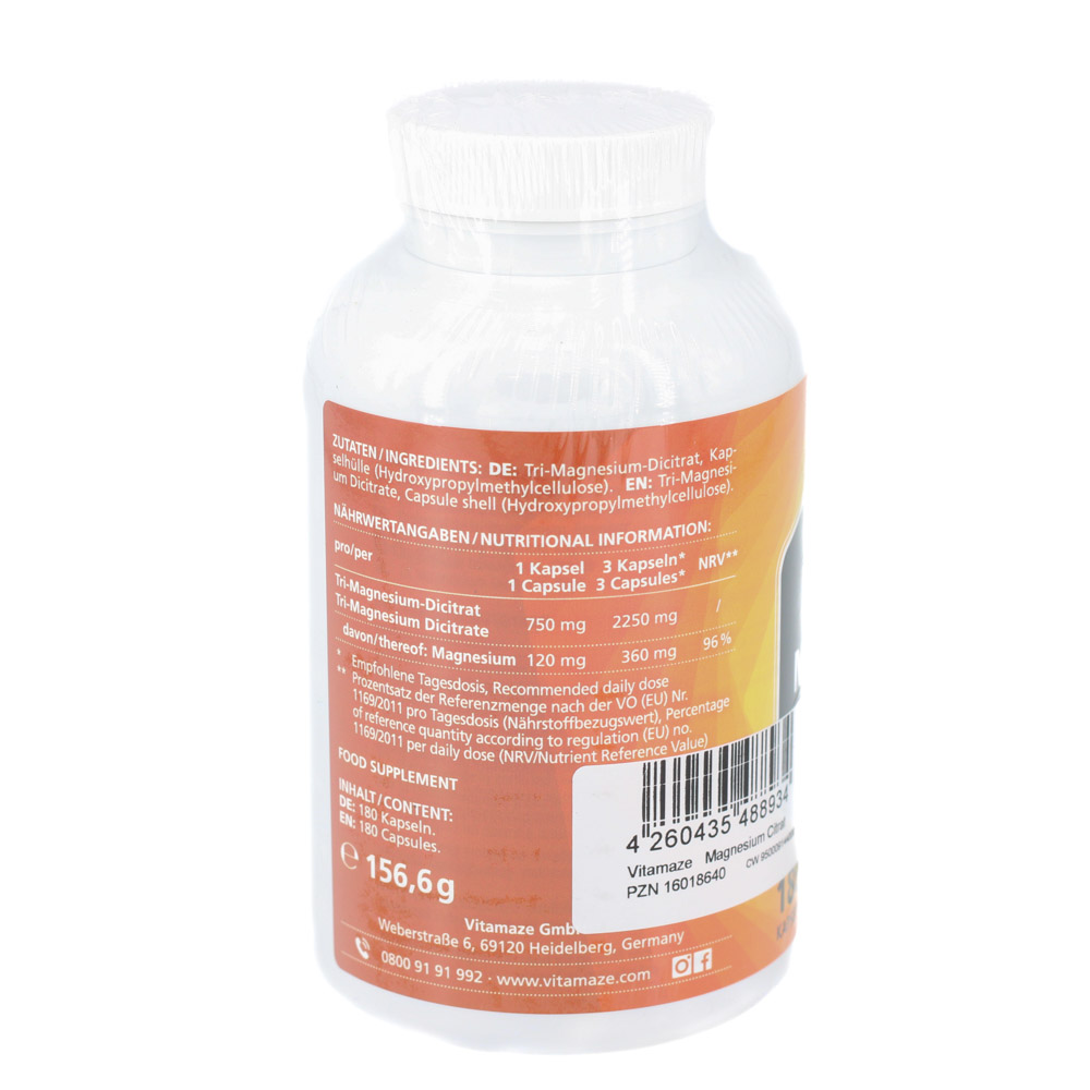 MAGNESIUMCITRAT 360 mg vegan Kapseln