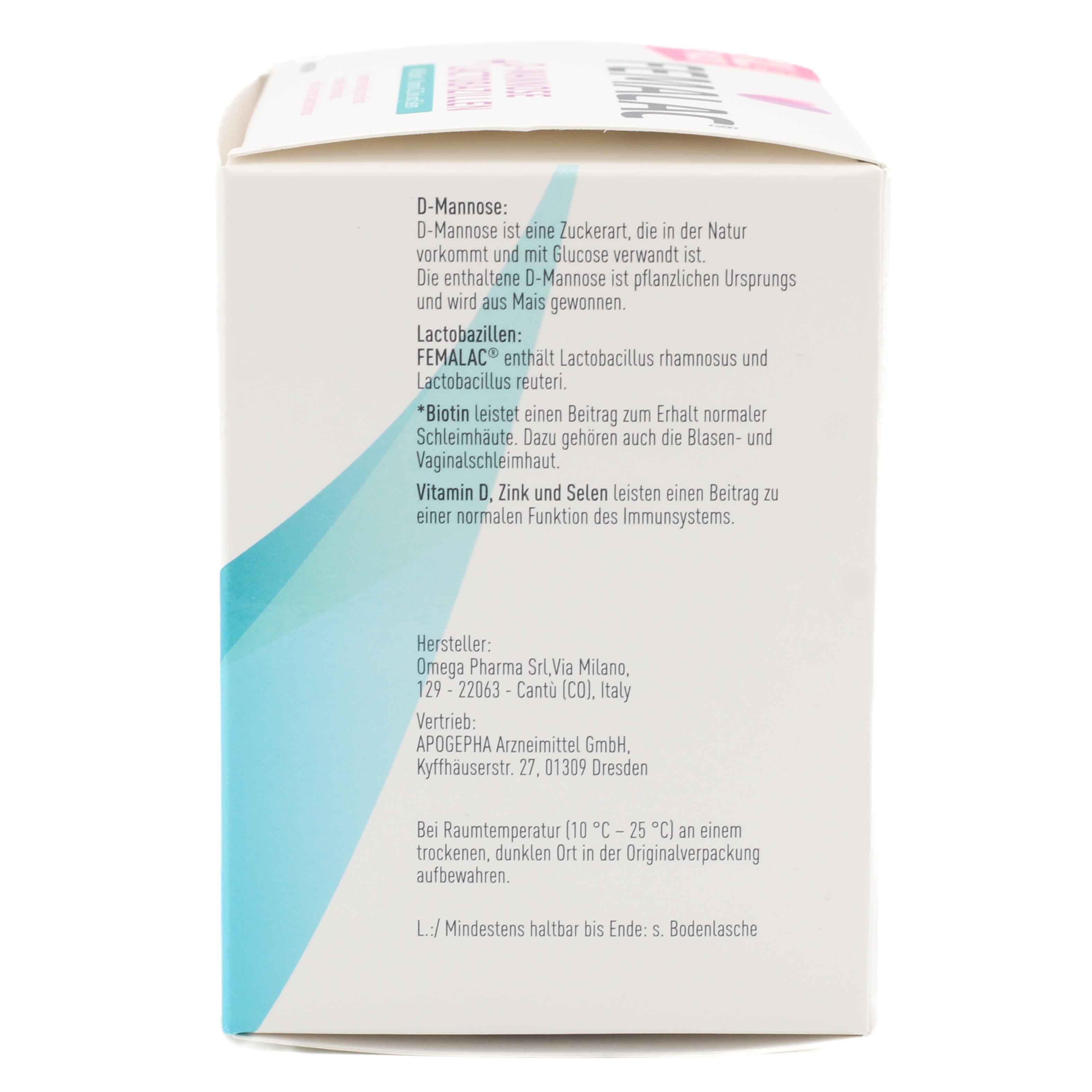 FEMALAC D-Mannose+Lactobazillen Plv.z.H.e.L.z.E.