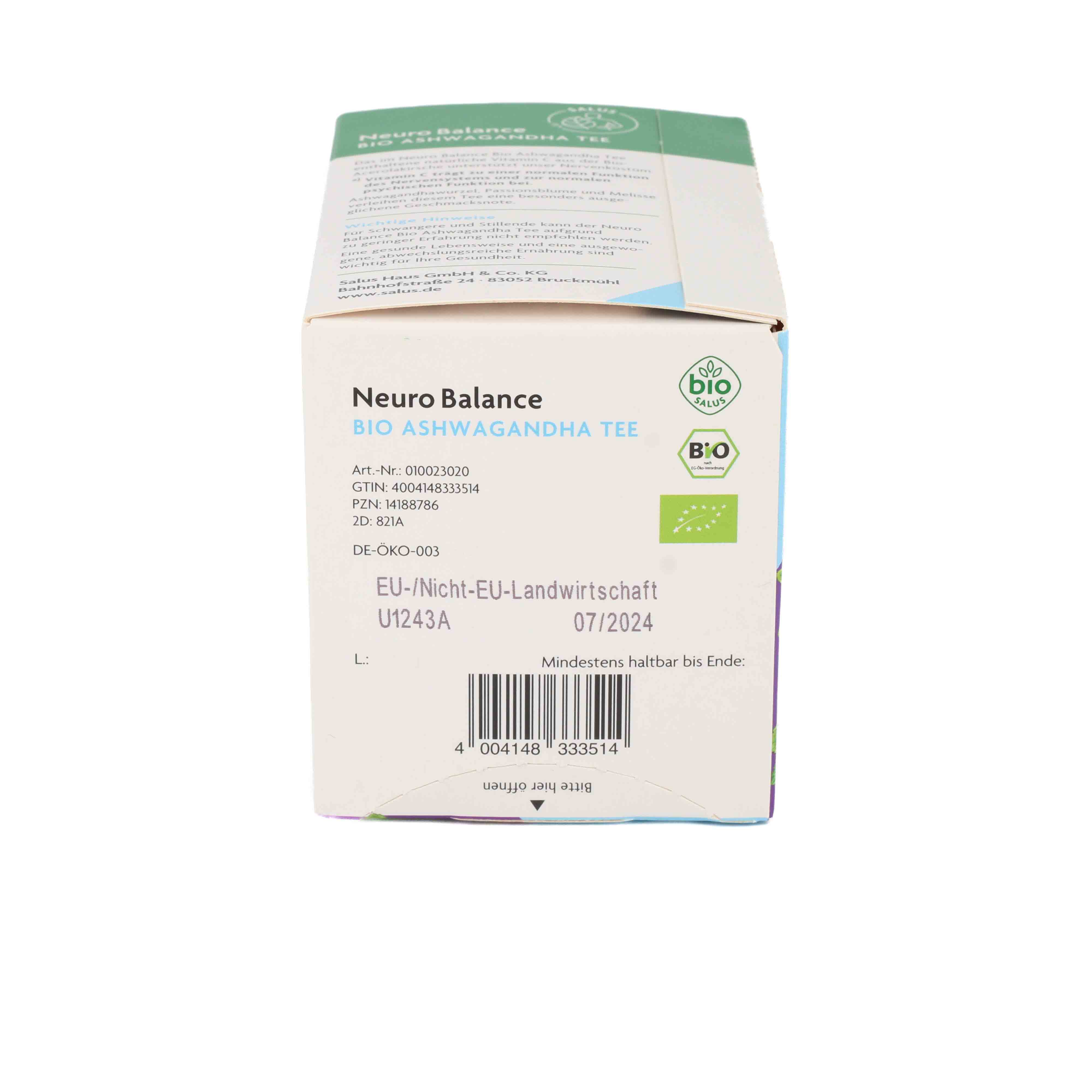 NEURO BALANCE Bio Ashwagandha Tee Salus Filterbtl.