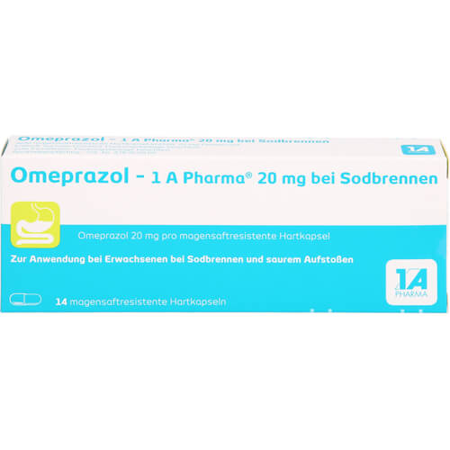OMEPRAZOL-1A Pharma 20 mg bei Sodbrennen HKM