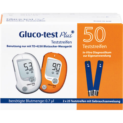 GLUCO TEST Plus Blutzuckerteststreifen