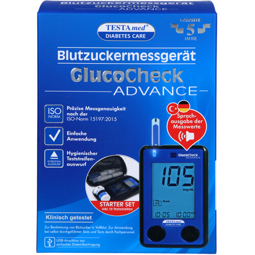 TESTAMED GlucoCheck Advance Star.-Kit mg/dl mmol/l