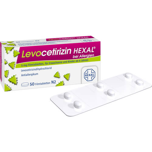 LEVOCETIRIZIN HEXAL bei Allergien 5 mg Filmtabl.