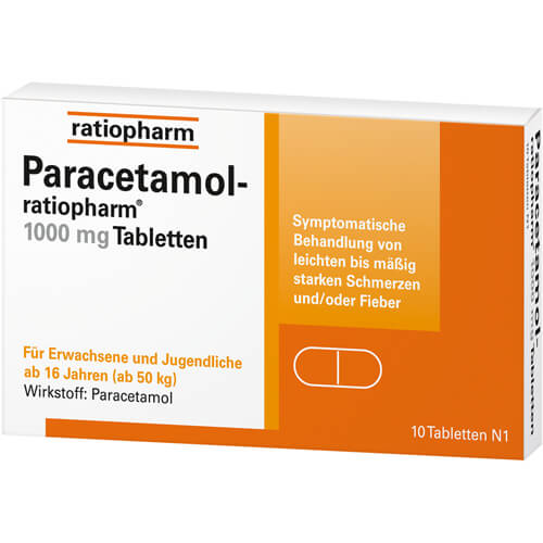 PARACETAMOL-ratiopharm 1.000 mg Tabletten