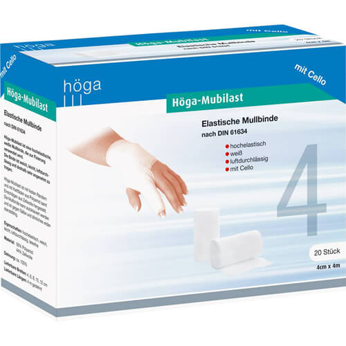 HÖGA-MUBILAST Fixierbinde 4 cmx4 m m.Cellophan