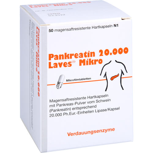 PANKREATIN 20.000 Laves Mikro magensaftr.Hartkaps.