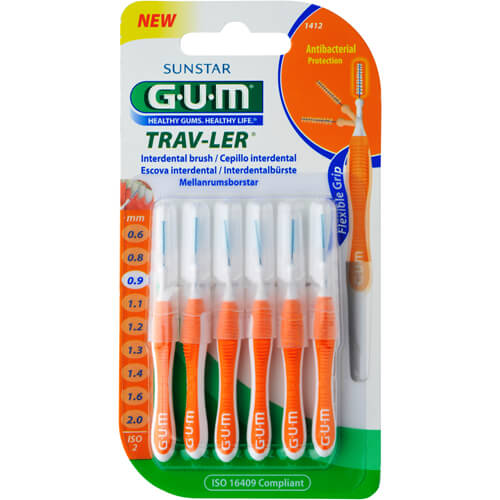 GUM TRAV-LER 0,9mm Kerze orange Intendent.+6Kappen