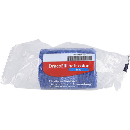 DRACOELFI haft color elast.Fixierb.6 cmx4 m blau