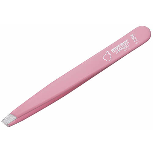 MÖRSER Pinzette Topinox rostfrei schräg rosa 125R