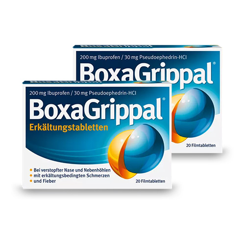 BOXAGRIPPAL Erkältungstabletten 200 mg/30 mg FTA Set (2x 20St)