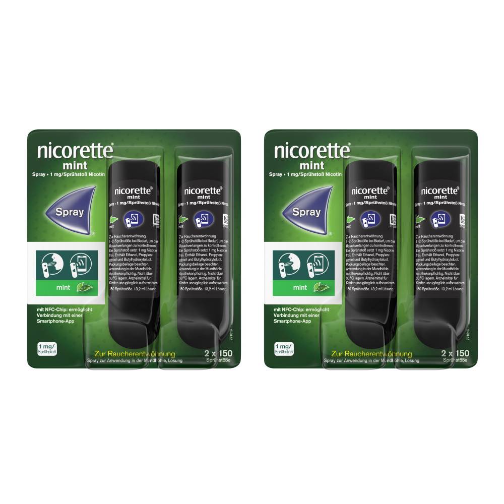 nicorette® mint Spray mit Nikotin Doppelpackung (2x 2St)