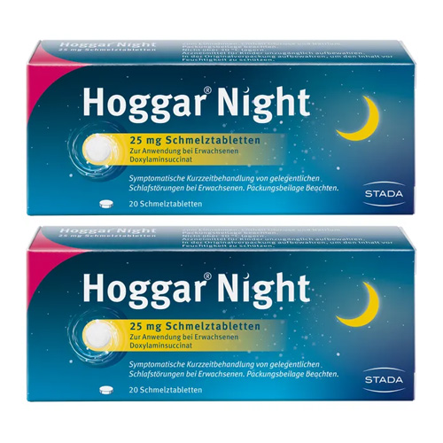 HOGGAR Night 25 mg Schmelztabletten Set (2x 20St)