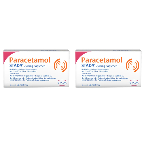 PARACETAMOL STADA 250 mg Zäpfchen Set (2x 10St)
