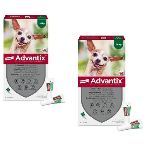 ADVANTIX Spot-on für den Hund bis 4kg (2x4 St)