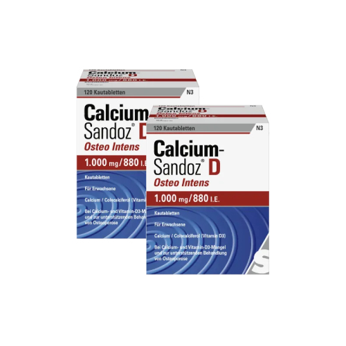 CALCIUM SANDOZ D Osteo intens Kautabletten Set (2x120St)