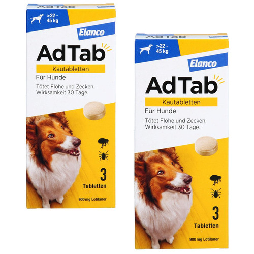 ADTAB 900 mg Kautabletten für Hunde >22-45 kg Set (2x3St)