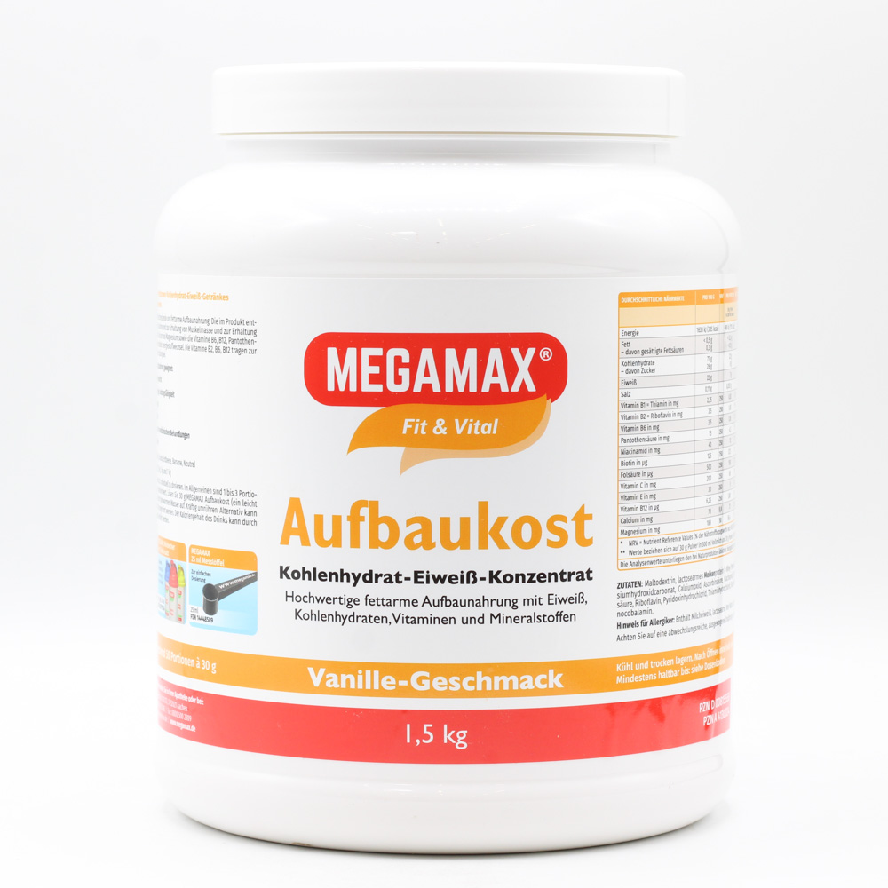 MEGAMAX Aufbaukost Vanille Pulver