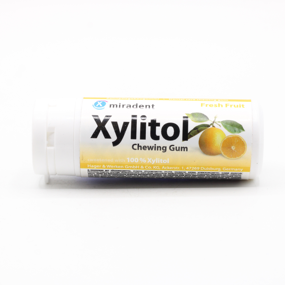 MIRADENT Xylitol Chewing Gum Frucht