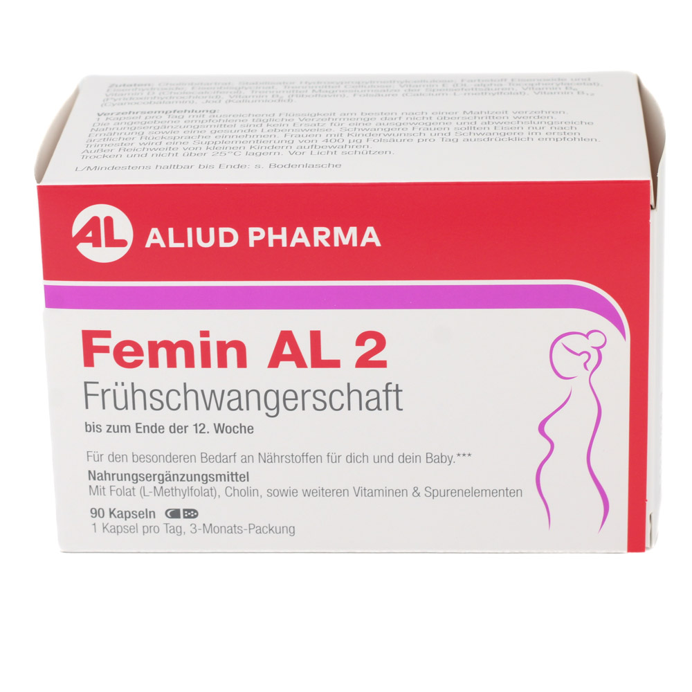 FEMIN AL 2 Frühschwangerschaft Hartkapseln (2x90 St)