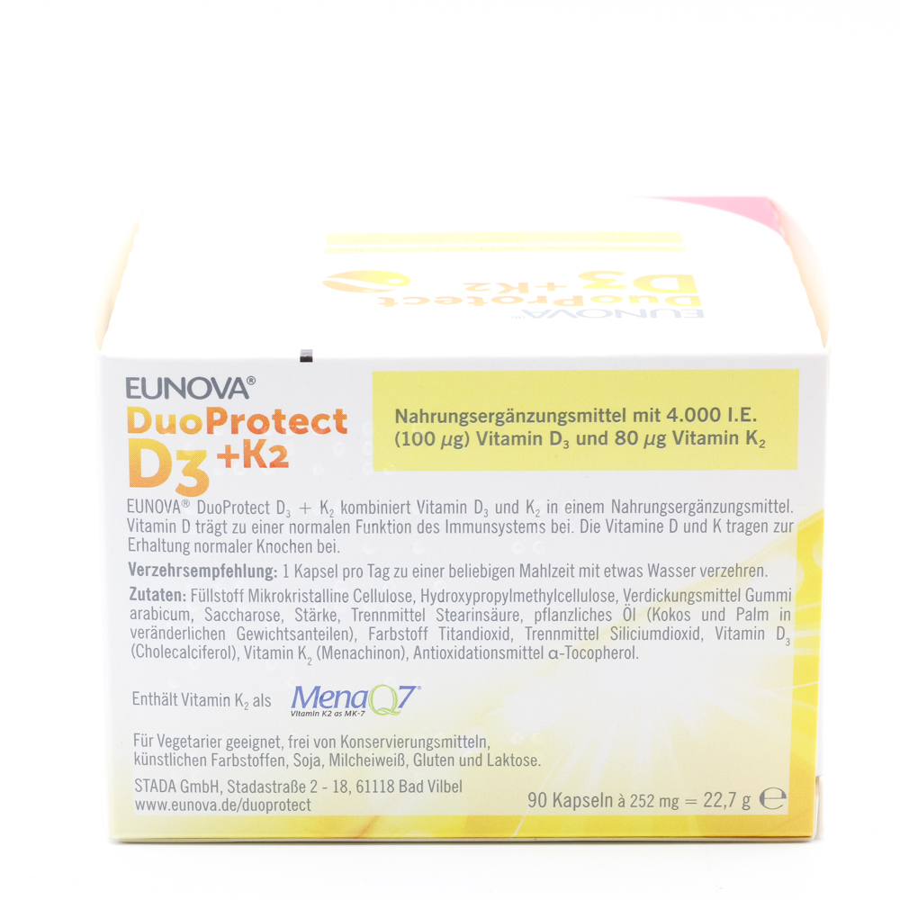 EUNOVA DuoProtect D3+K2 4000 I.E./80 μg Kapseln