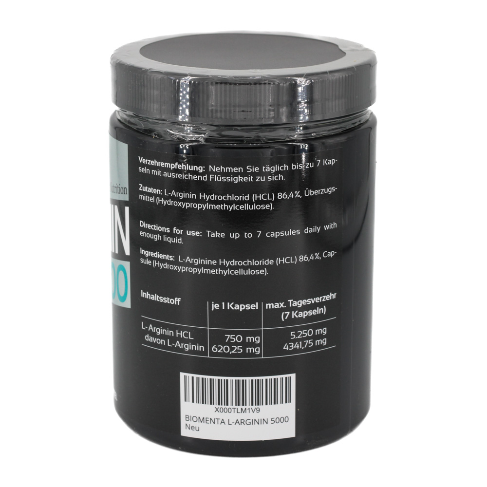 BIOMENTA L-Arginin 5000 Kapseln
