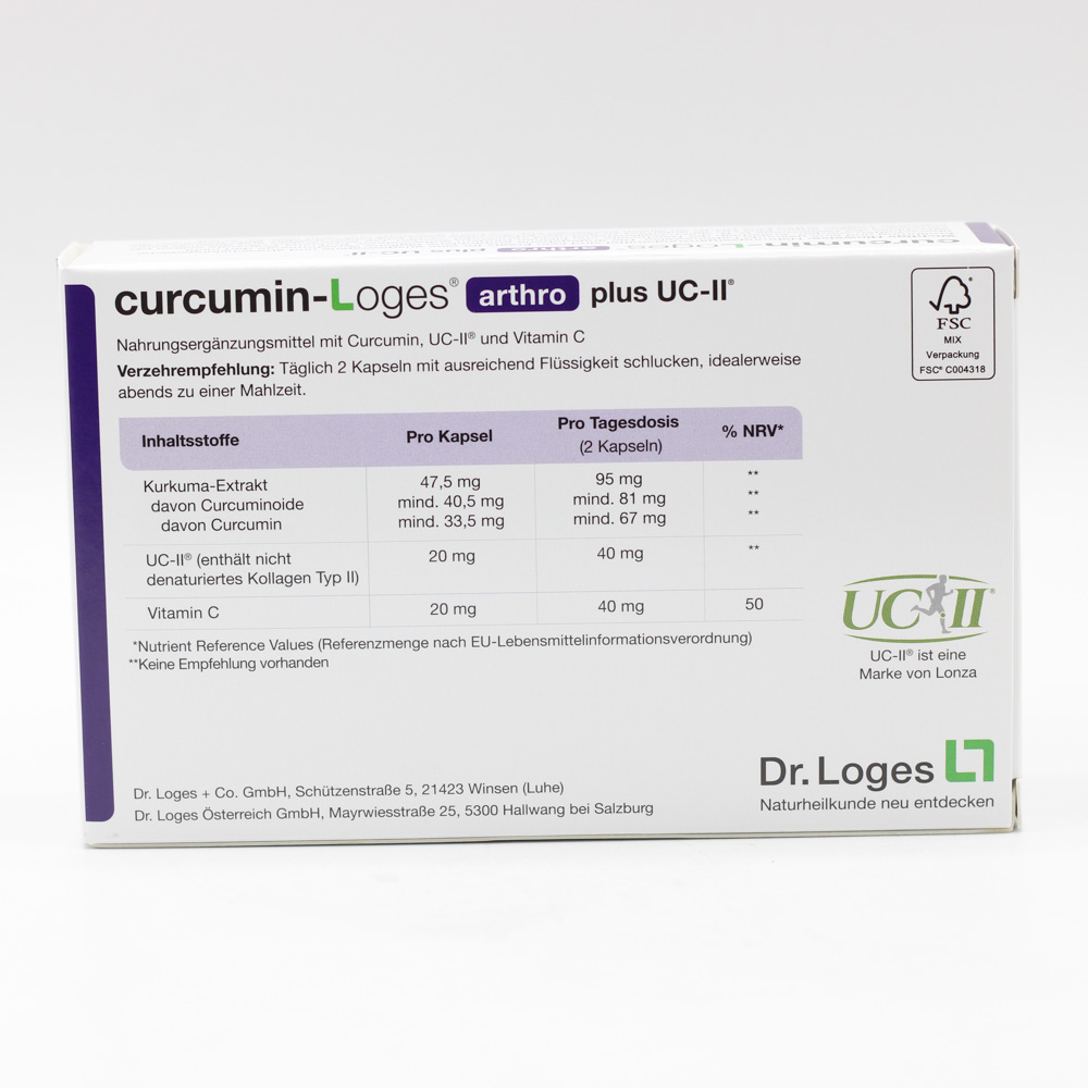 CURCUMIN-LOGES arthro plus UC-II Kapseln