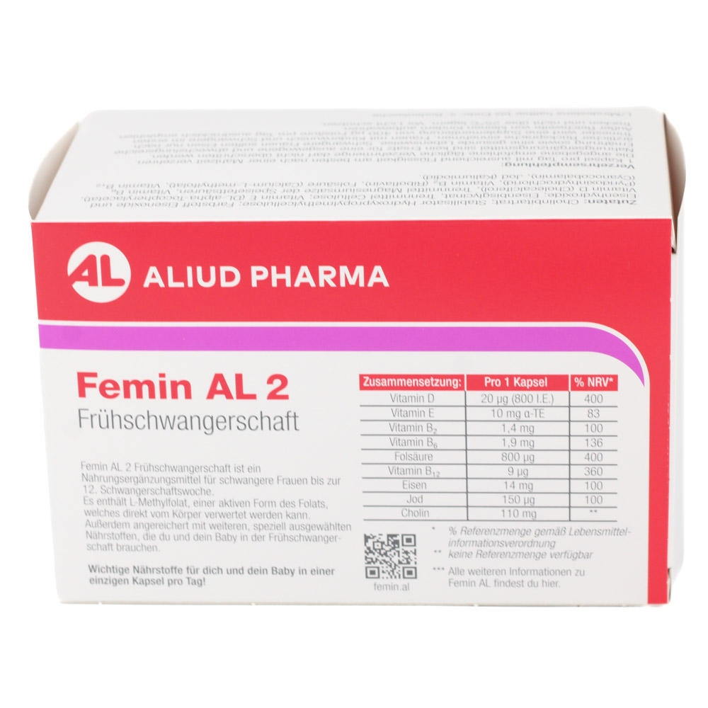 FEMIN AL 2 Frühschwangerschaft Hartkapseln (2x90 St)