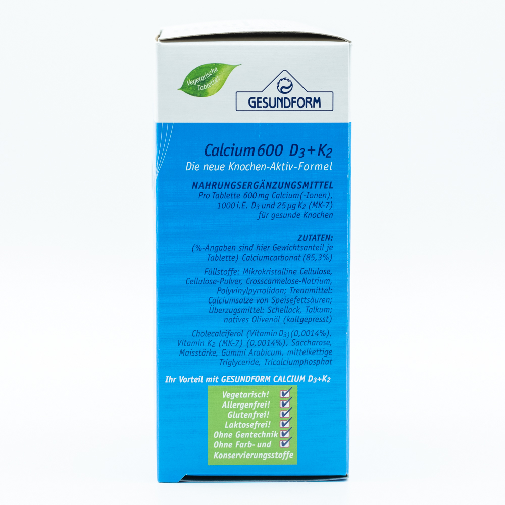 GESUNDFORM Calcium D3+K2 Tabletten