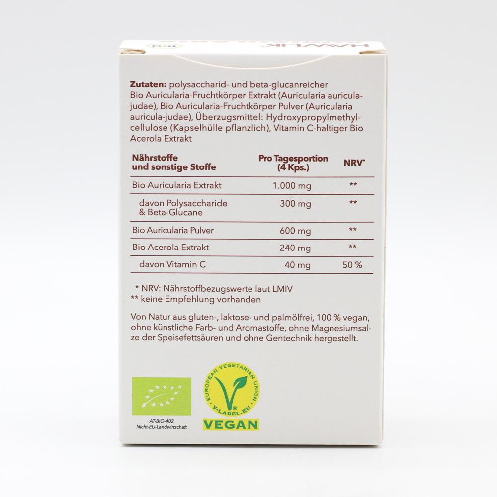 BIO AURICULARIA Extrakt+Pulver Kapseln