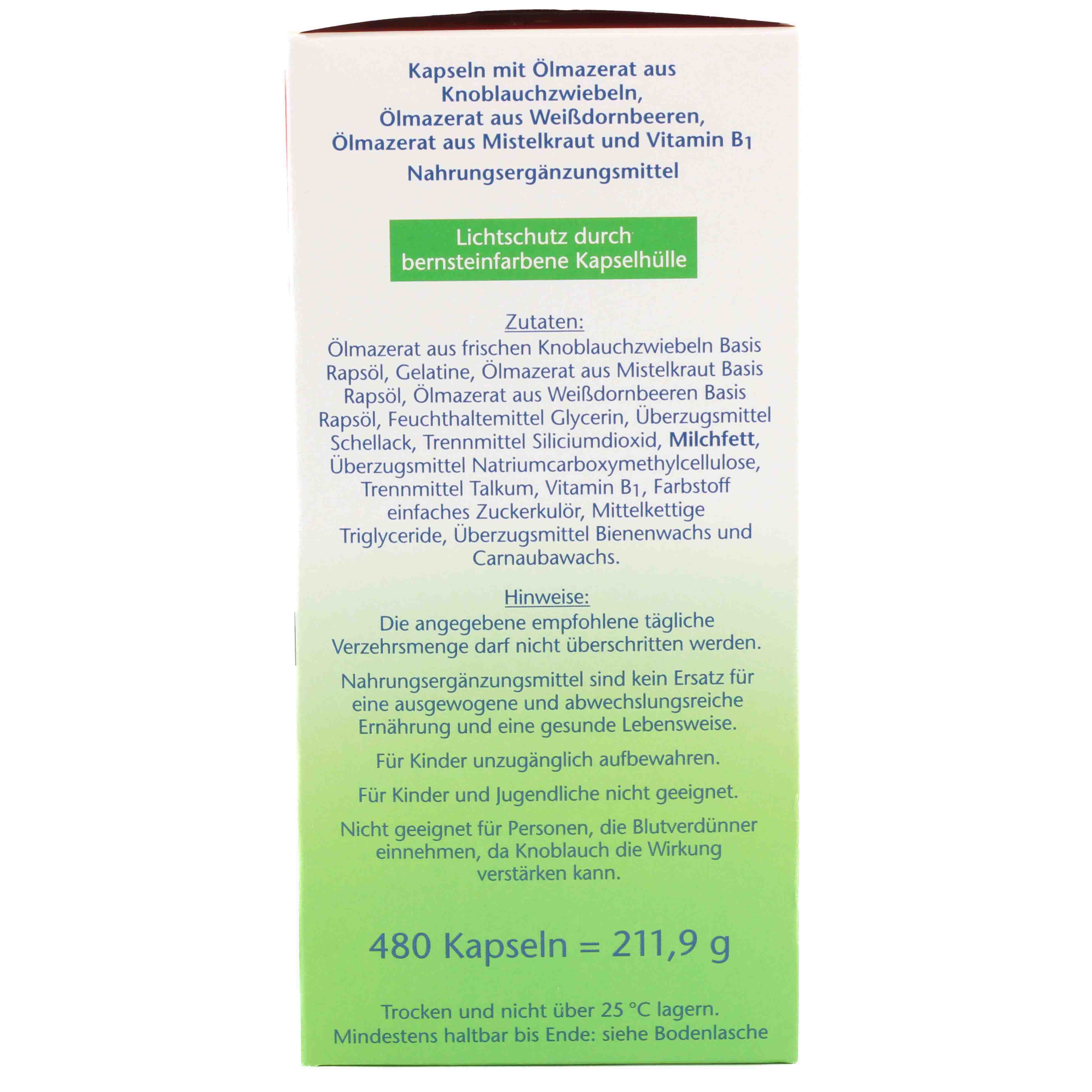 DOPPELHERZ Knobl.Kap.m.Mistel+Weißdorn+Vitamin B1