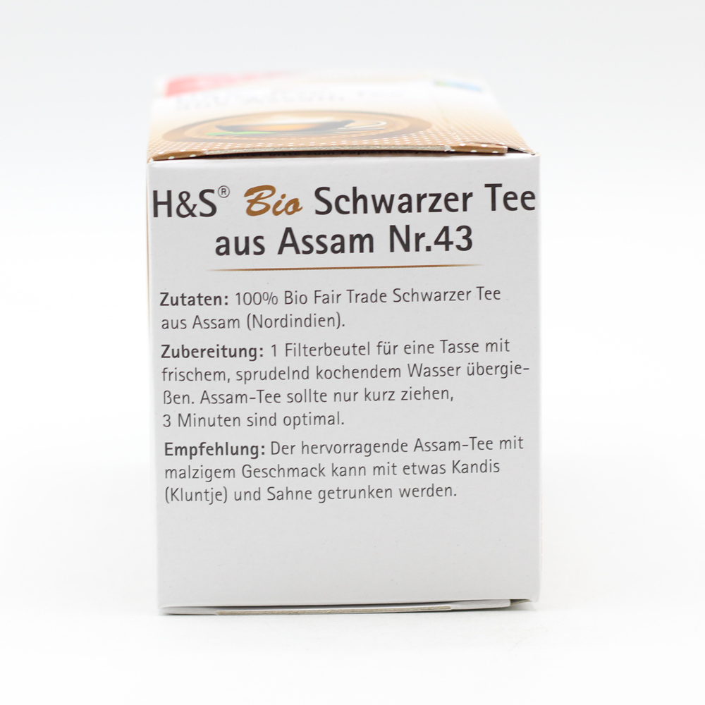 H&S Bio Schwarzer Tee aus Assam Filterbeutel