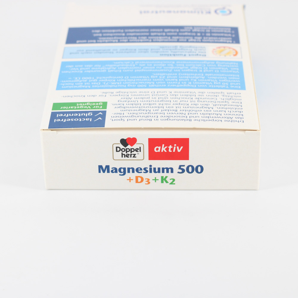 DOPPELHERZ Magnesium 500+D3+K2 Depot Tabletten