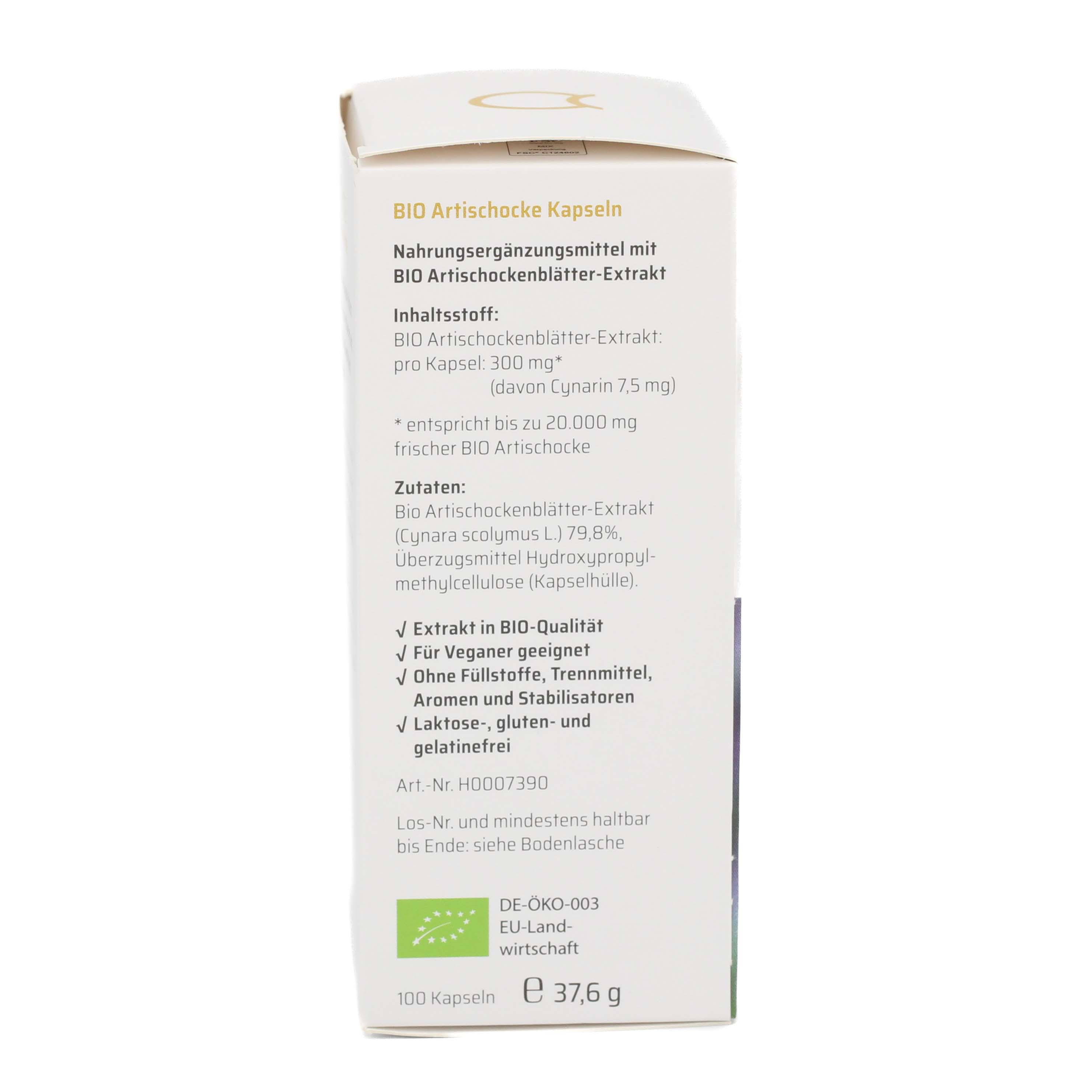 SANHELIOS Bio Artischocke Kapseln