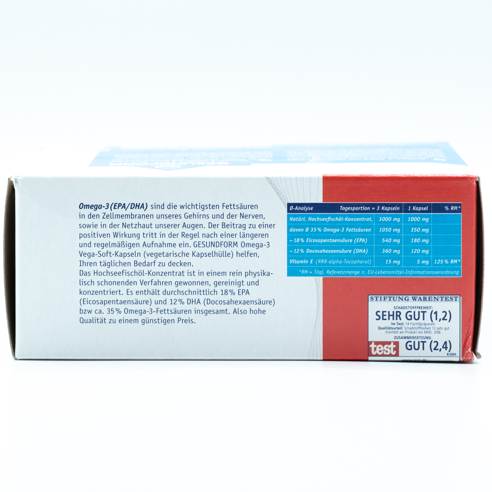 GESUNDFORM Omega-3 1000 mg Vega-Soft Kapseln