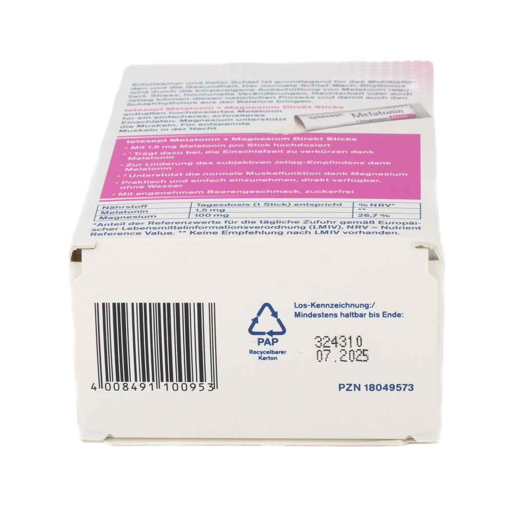 TETESEPT Melatonin+Magnesium Direkt Sticks