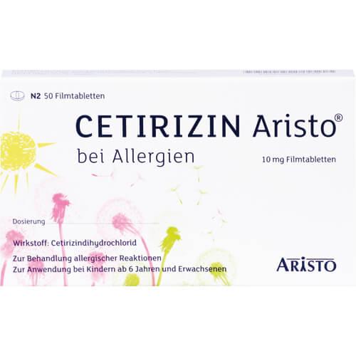 CETIRIZIN Aristo bei Allergien 10 mg Filmtabletten