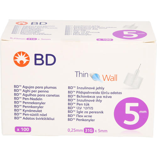 BD THIN Wall Pen-Nadeln 0,25 31 Gx5 mm