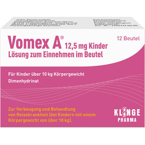 VOMEX A 12,5 mg Kinder Lsg.z.Einnehmen im Beutel